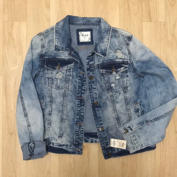 Mudd Jackets & Blazers - Mud Jean Distressed Wash Jacket